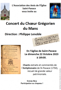 2023 10 22 concert choeur gregorien du mans a st pavace